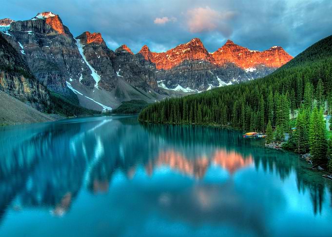 Mountains at Lake Nature