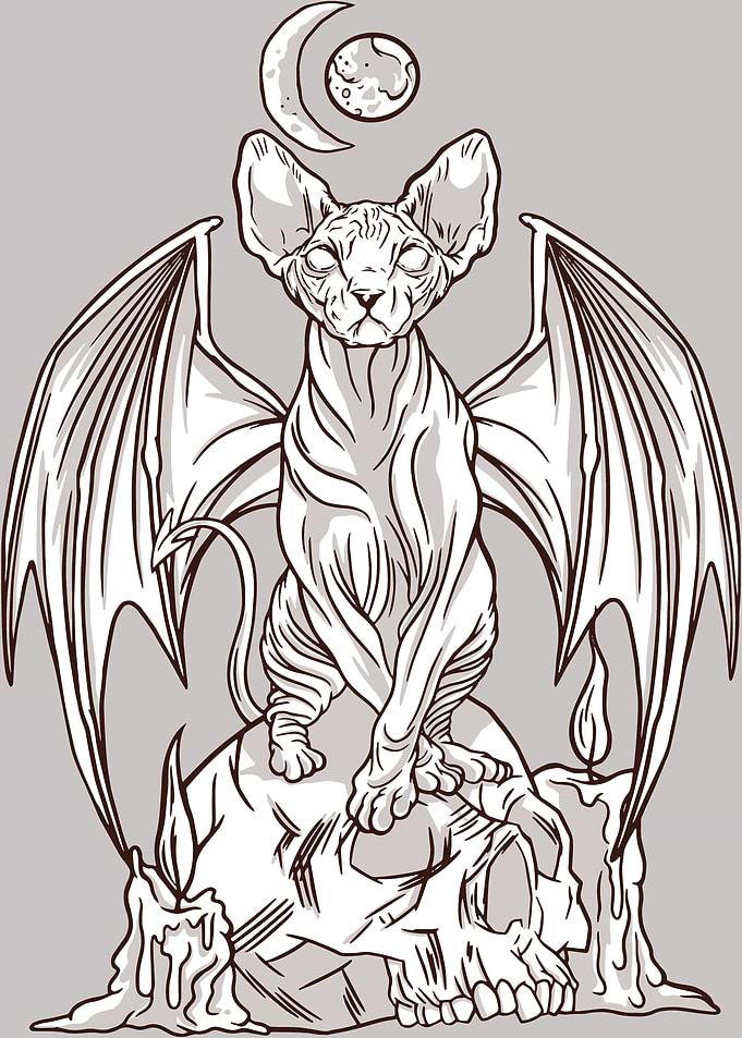 EVIL CAT ILLUSTRATION