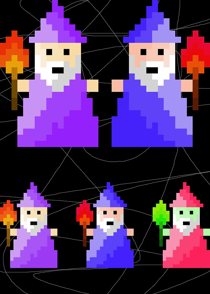 Wizard Family in Cave