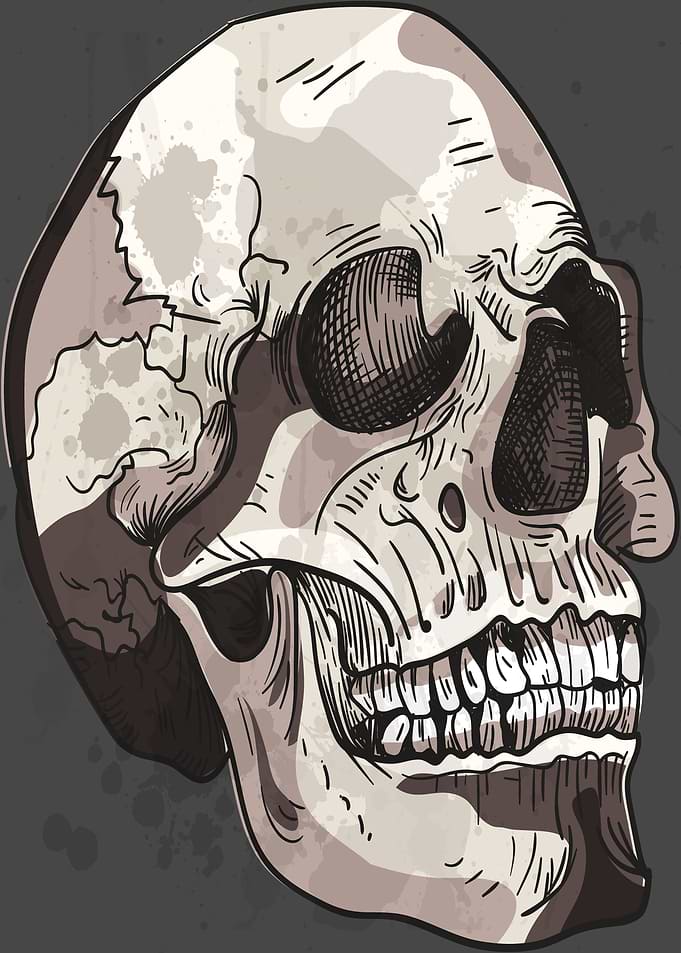 GRUNGE SKULL
