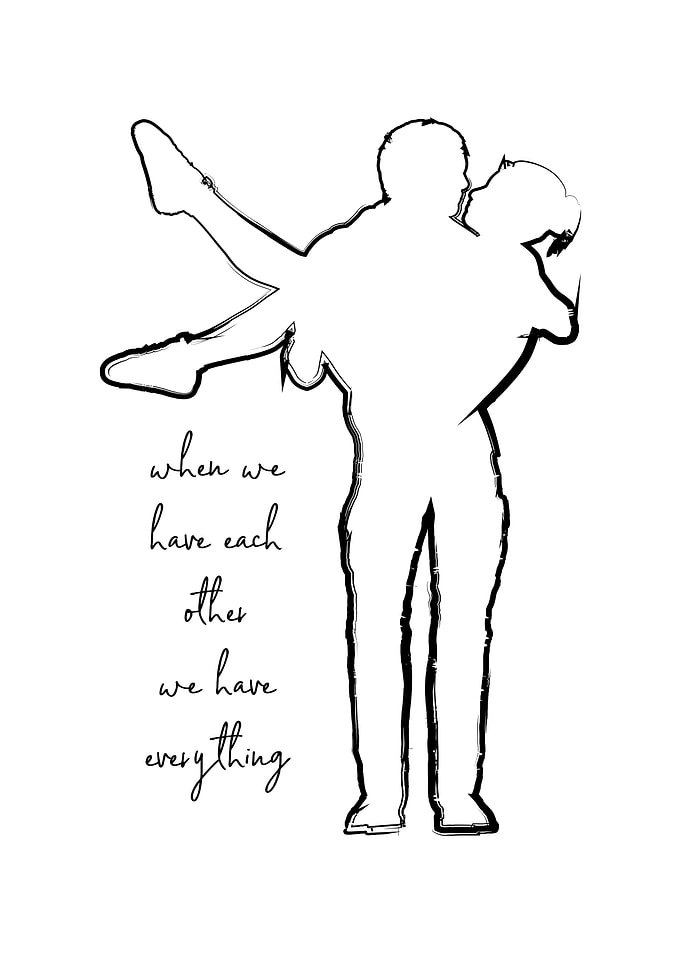 Loving couple Silhouette