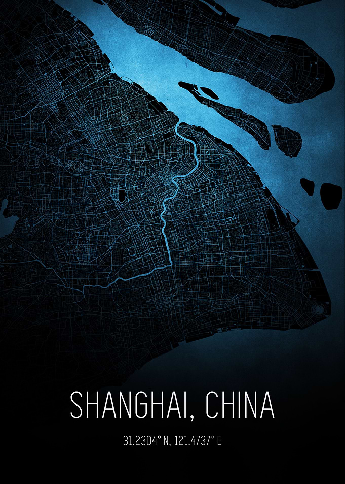 Shanghai China City Map