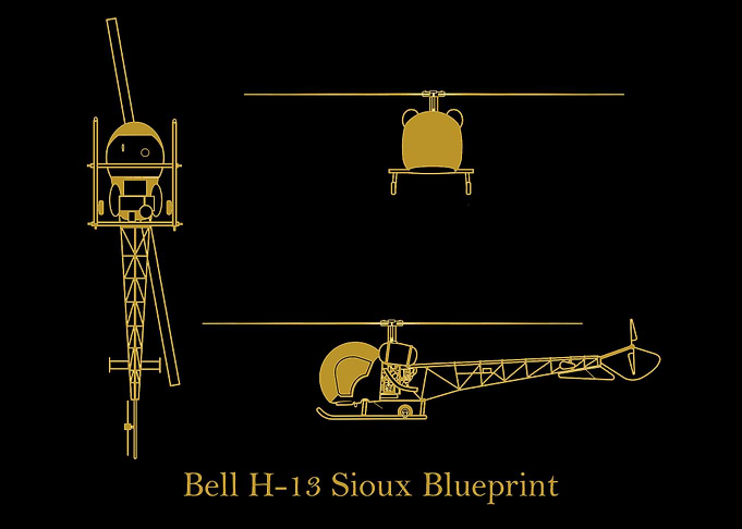 Bell H13 Sioux gold