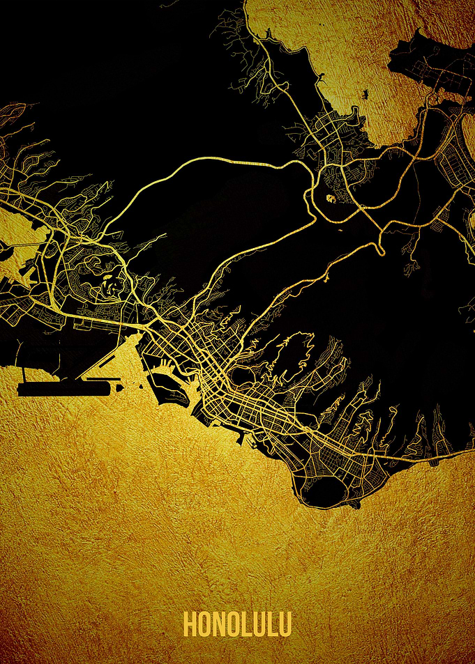 Honolulu gold map