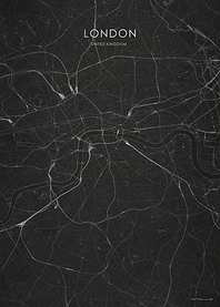 Silver London Street Map