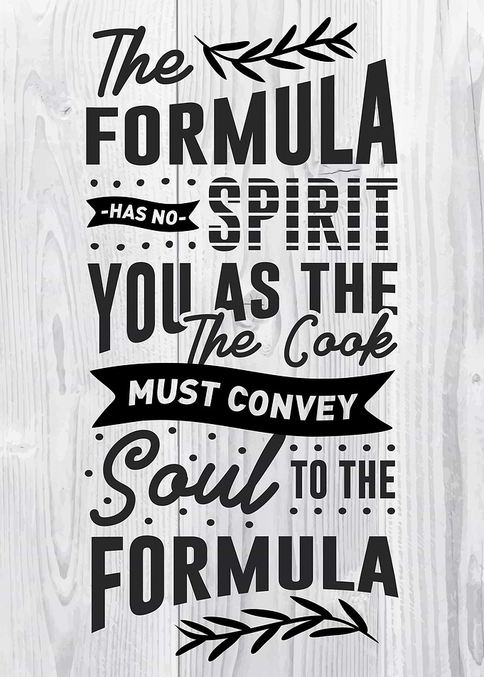 Cooking lettering quotes