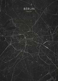 Silver Berlin Streets Map