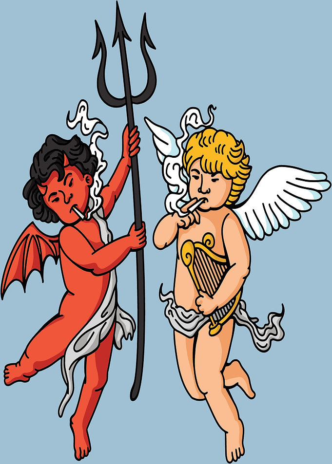 DEMON ANGEL SMOKING