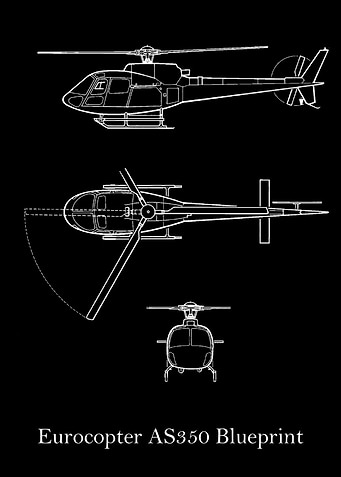 Eurocopter AS350 Blueprint