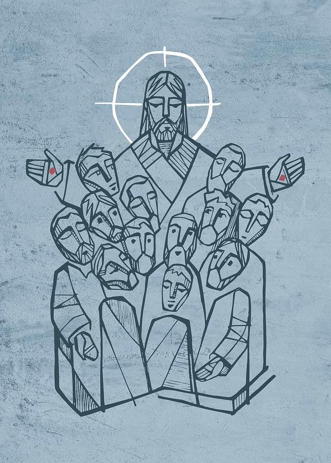Jesus Christ with disciple