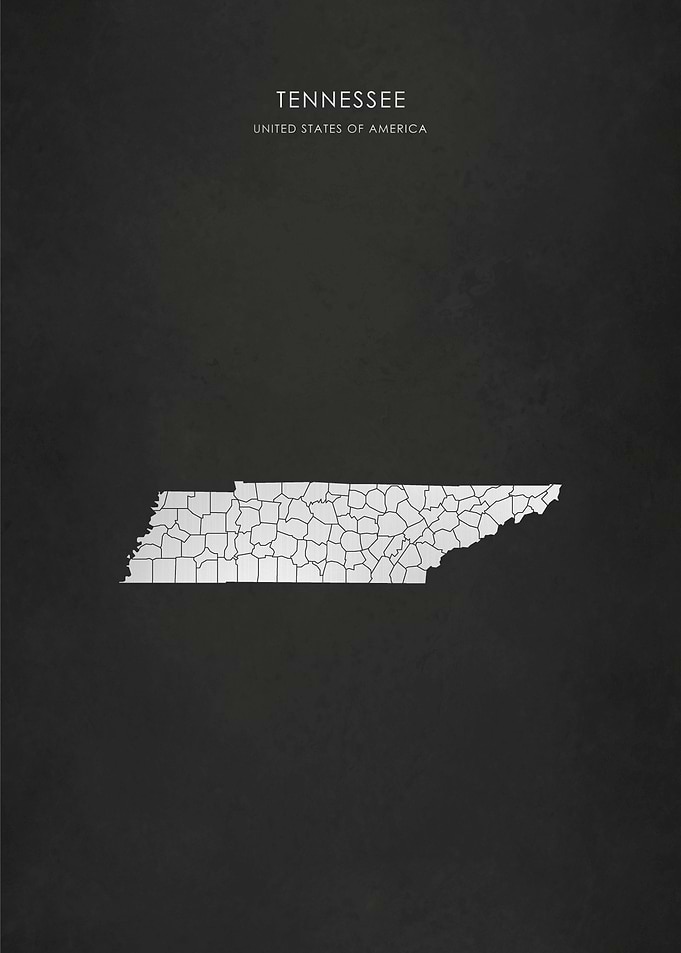 Silver Tennessee State Map