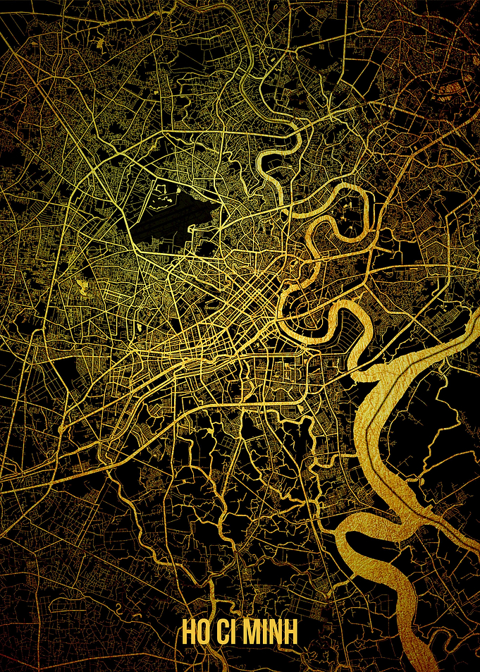 Ho Ci Minh gold map