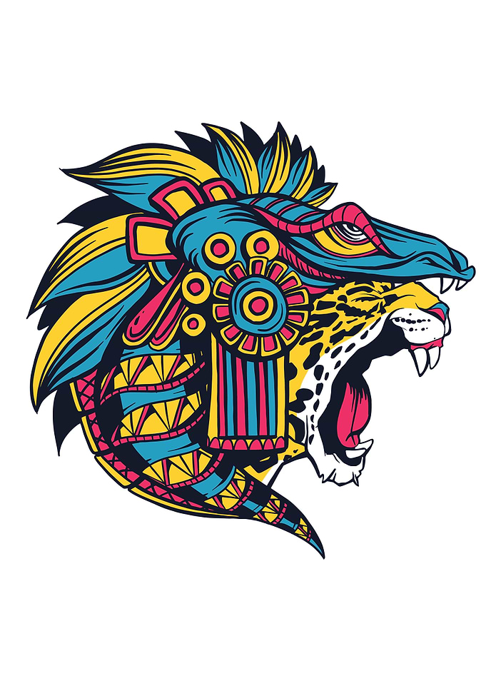 Colorful Huichol Jaguar