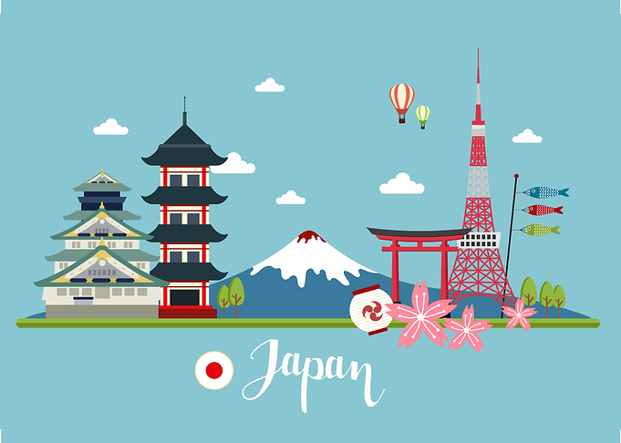 Modern Japan skyline