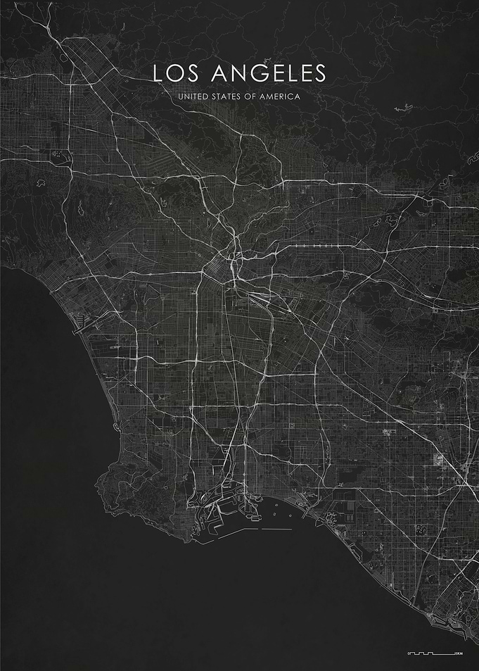 Silver Los Angeles Map