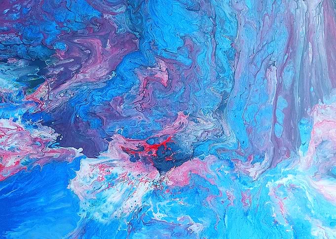 Acrylic pour abstract