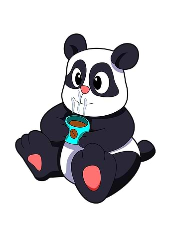 Panda Cup of Coffee