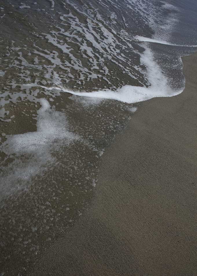 Beach waves close up print