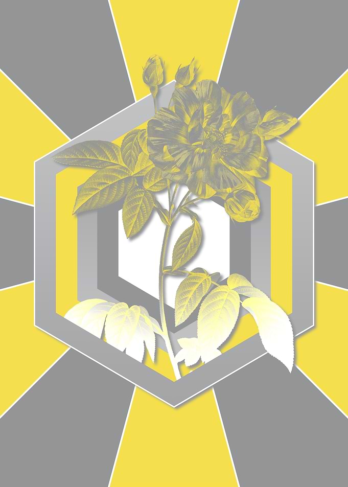 Vintage Flowers in Yellow