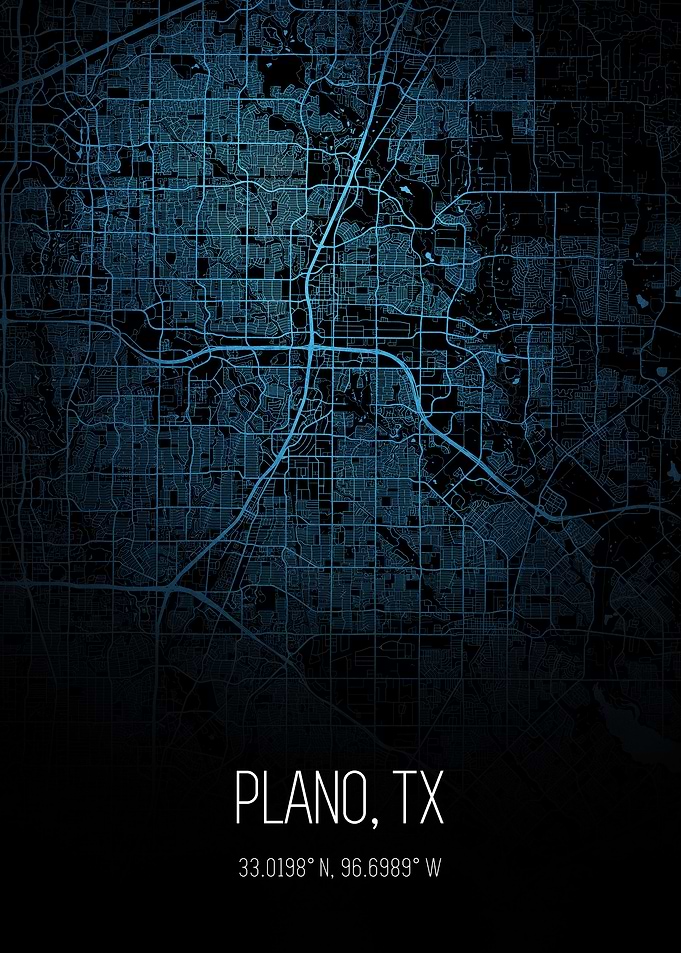 Plano Texas City Map