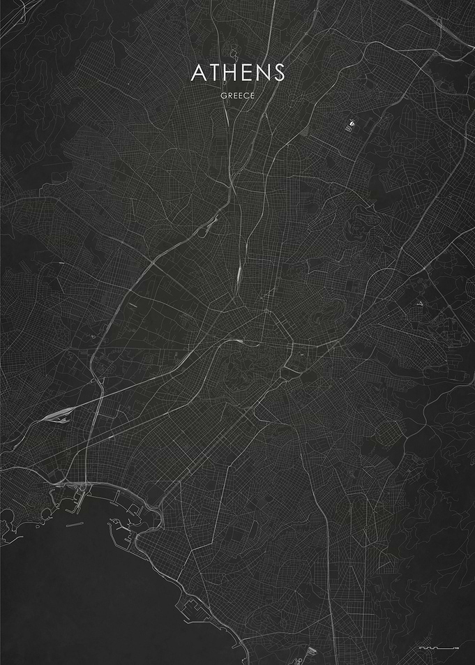 Silver Athens City Map