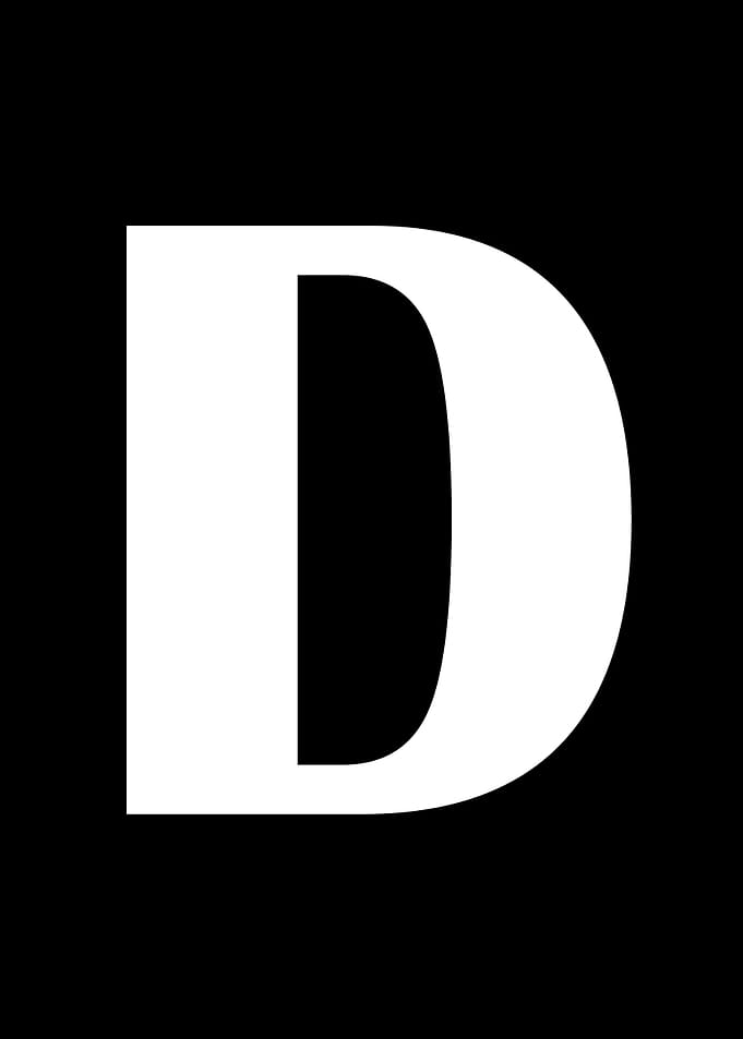 Alphabet letter D
