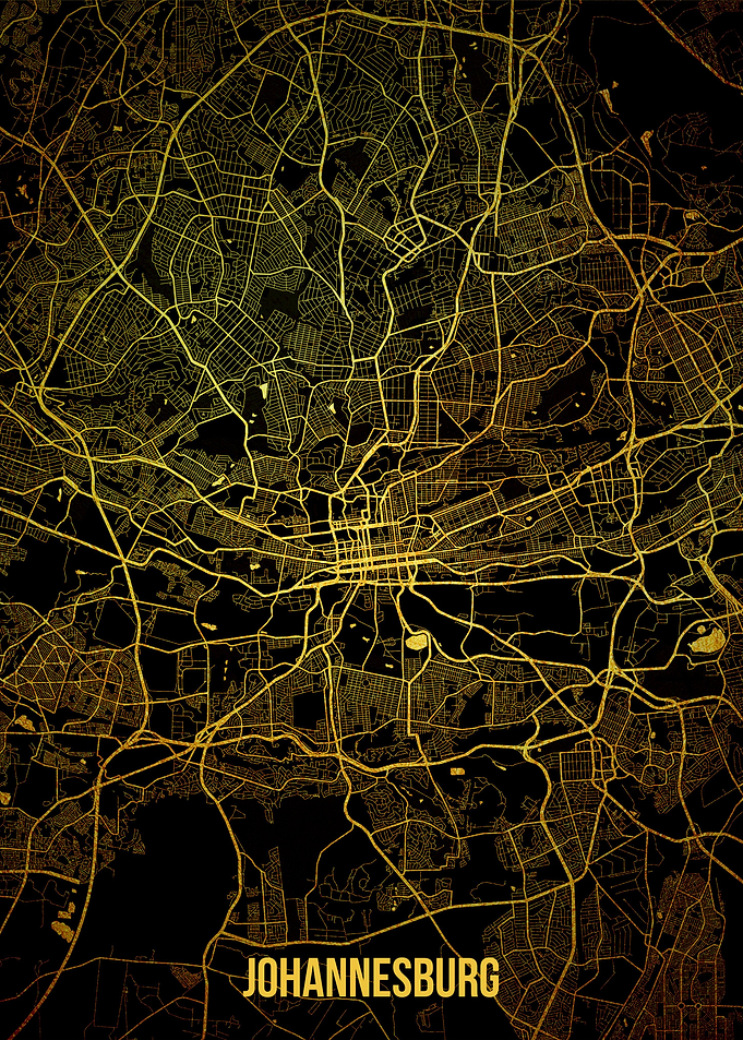 Johannesburg gold map
