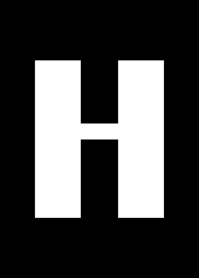 Alphabet letter H