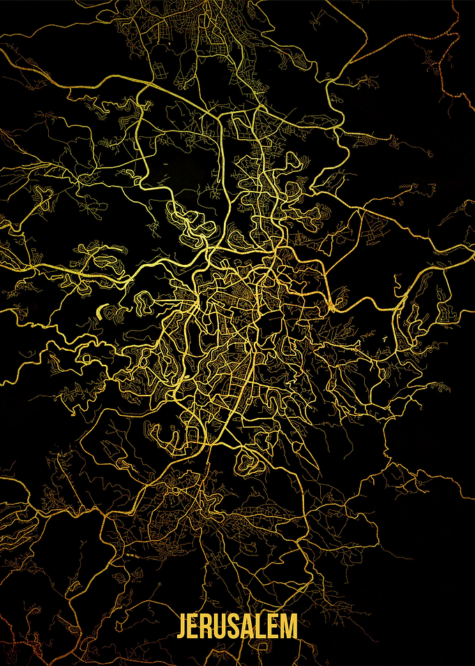 Jerusalem gold map