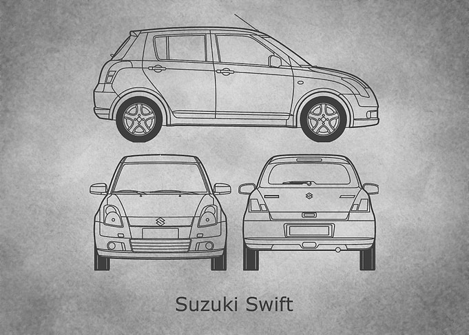 Suzuki Swift gray old