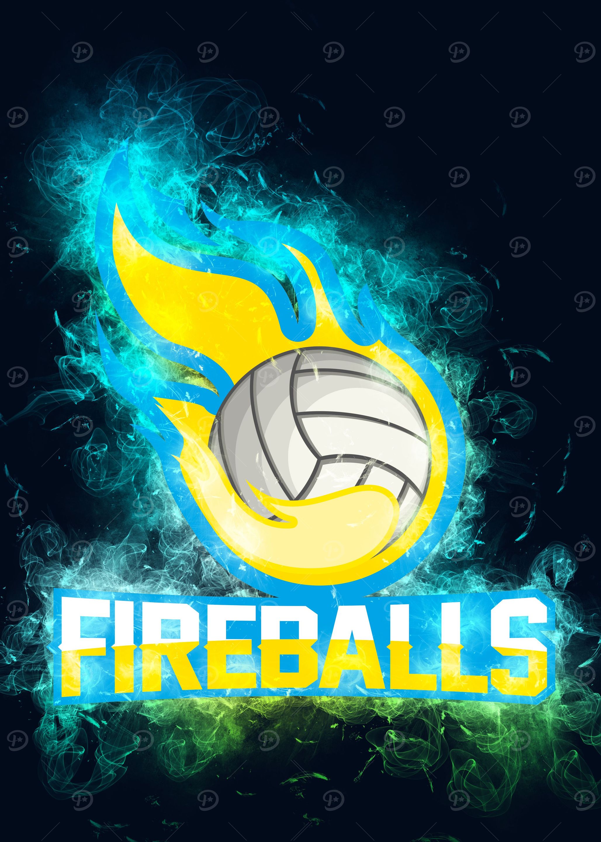 flame volleyball smoky
