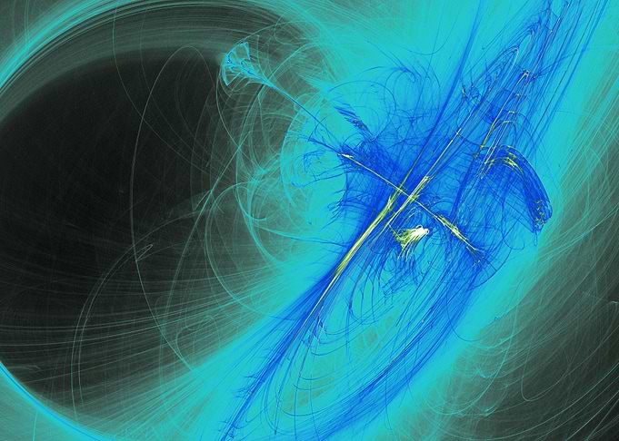 Spinning blue