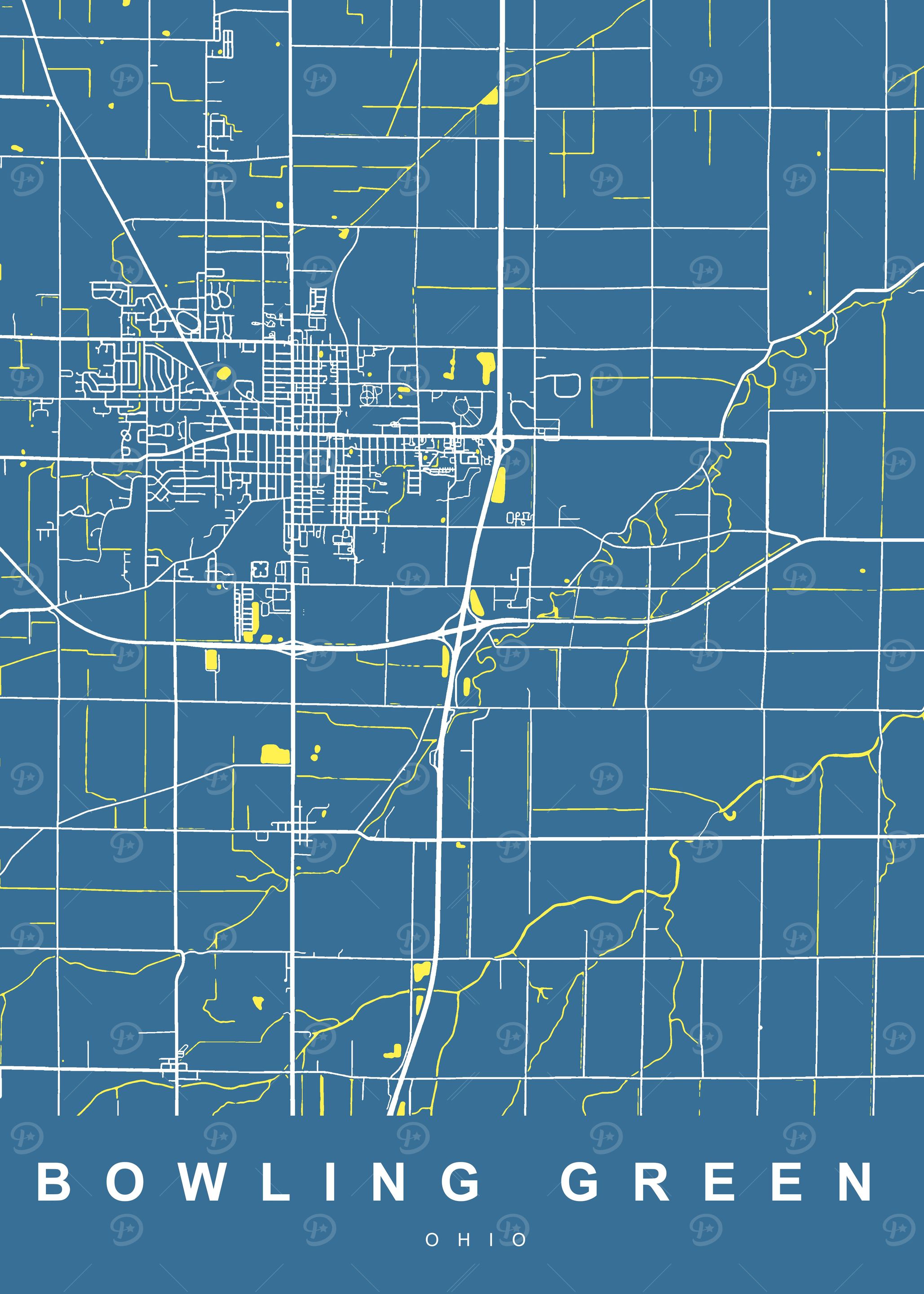 BOWLING GREEN map OHIO