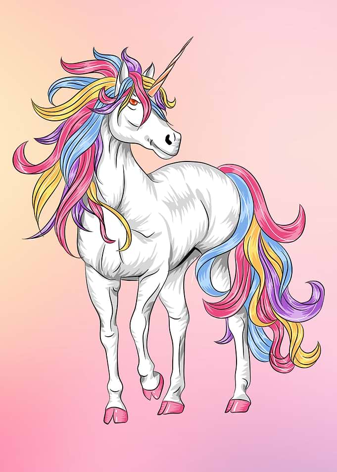 Cute Unicorn Horse