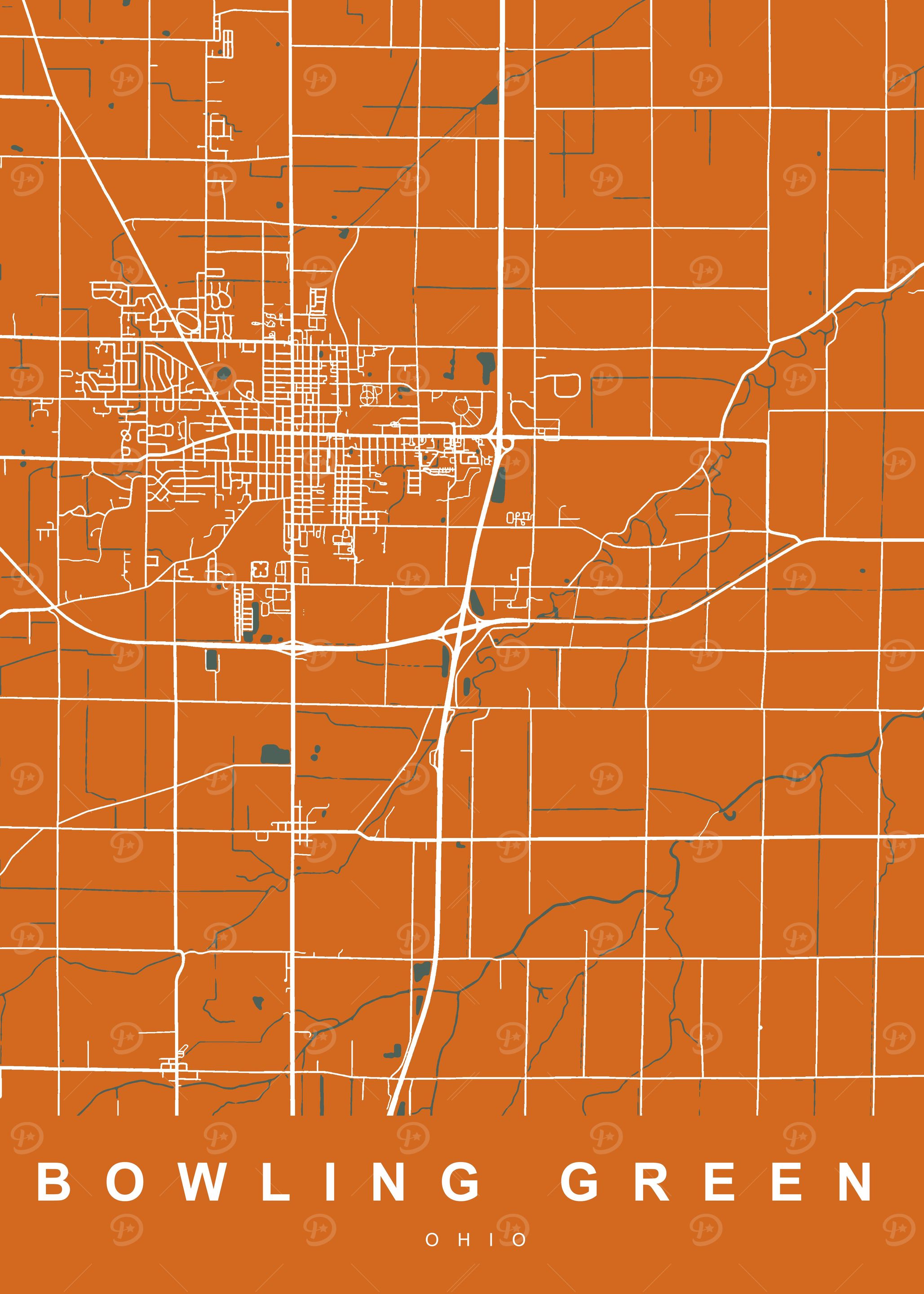 BOWLING GREEN map OHIO