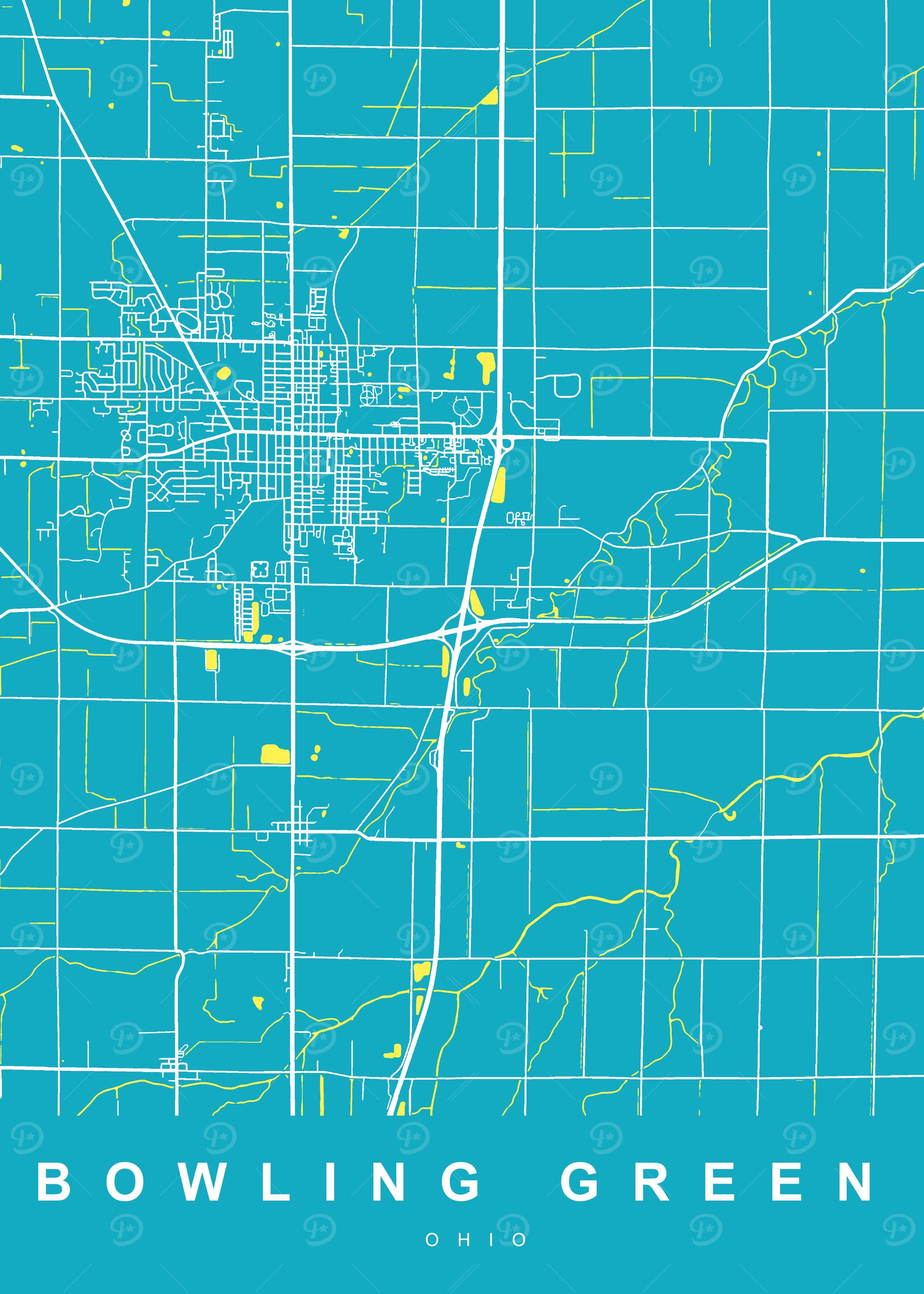BOWLING GREEN map OHIO