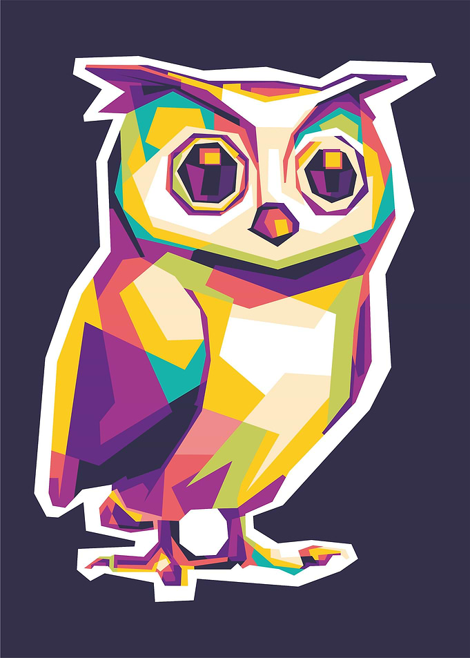 owl popart wpap