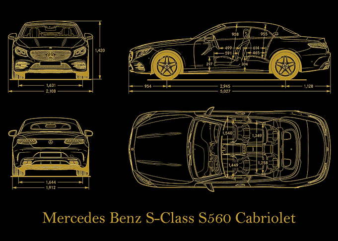 Mercedes Benz SClass gold