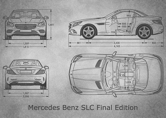 Mercedes Benz SLC gray