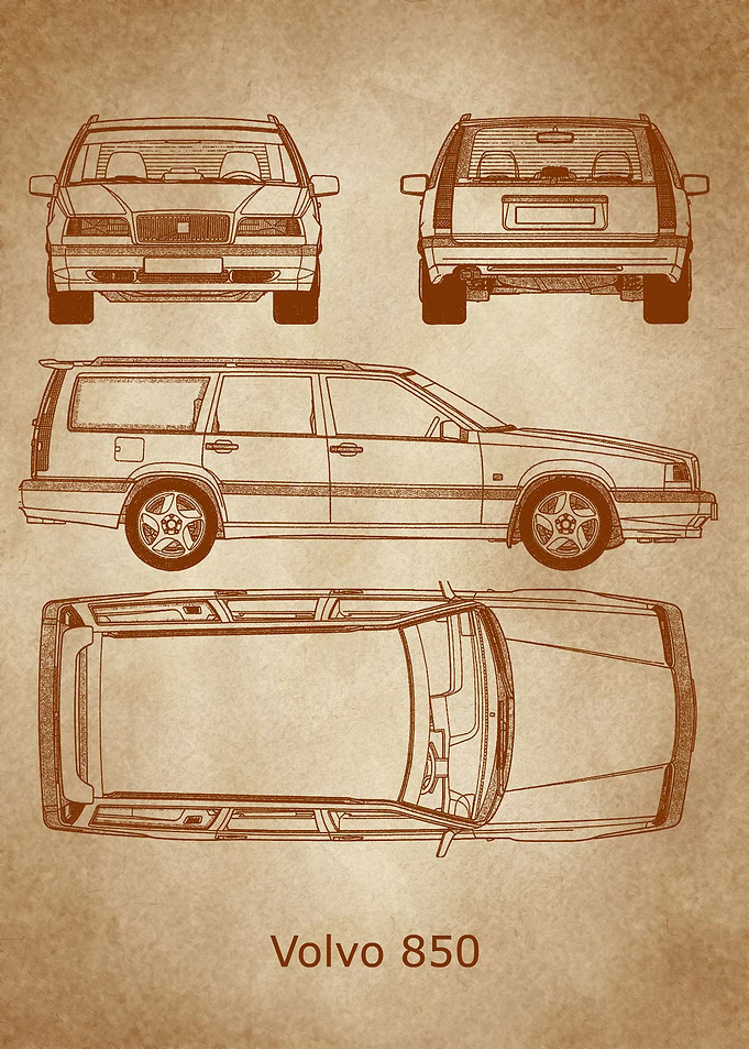 Volvo 850 Blueprint old