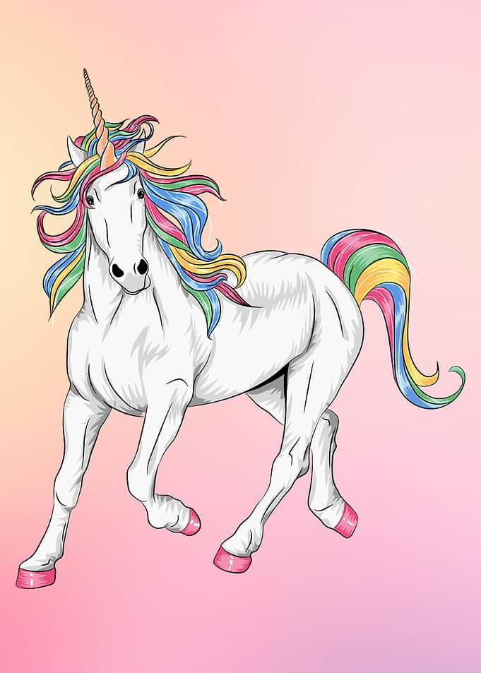 Cute Unicorn Horse