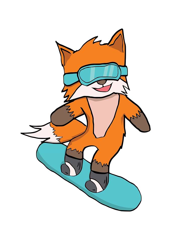 Snowboarder Fox Gift