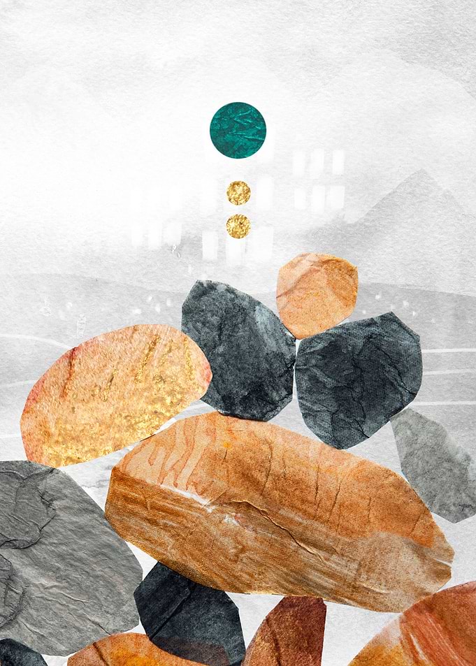 Abstract pebbles stones