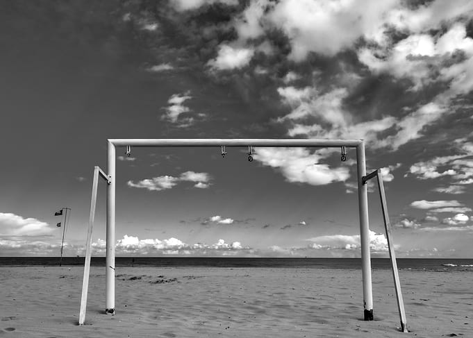 Old football goal