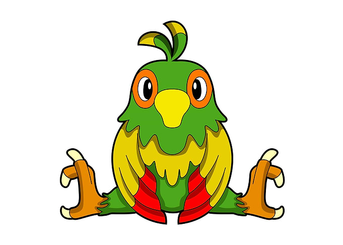 Parrot yellow Beak