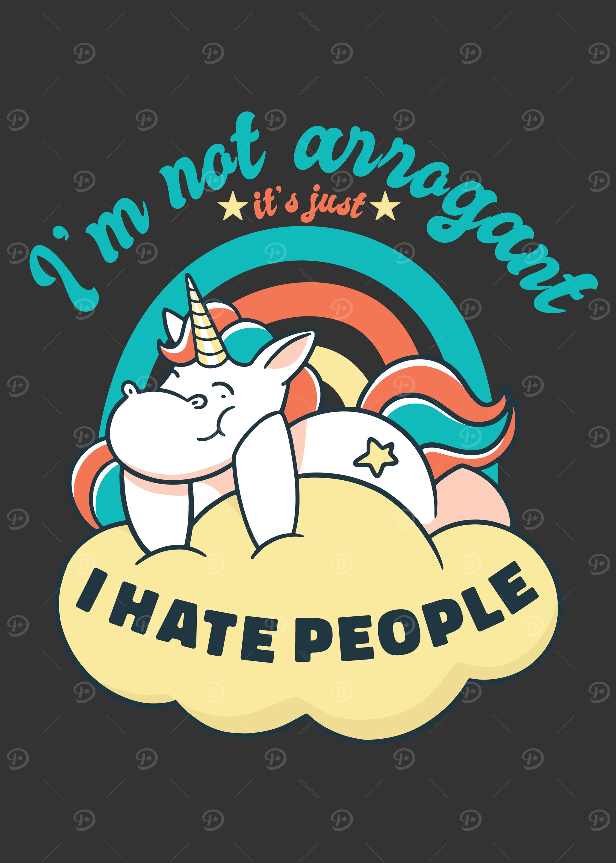 I HATE PEOPLE UNICORN