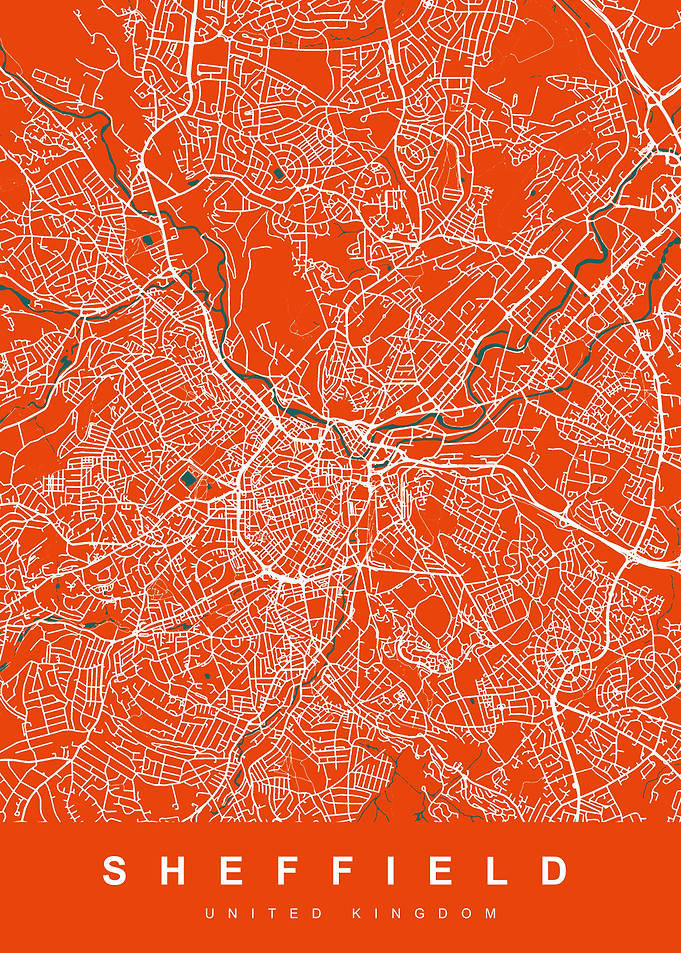 SHEFFIELD map UK Tomato