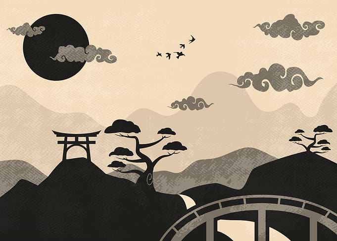 Chinese cloud Japanese art