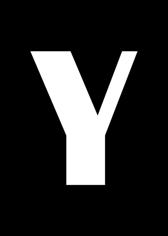Alphabet letter Y