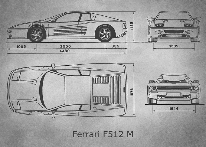 Ferrari F512 M gray old